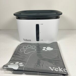 Veken 95oz Cat Water Fountain Automatic Pet Dispenser w/ Filters, Quiet Pump Gra